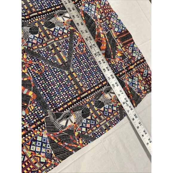 Mara Hoffman Womens Shift Dress XS Camel Print Geometric Colorful Bright Bodycon - Picture 7 of 11